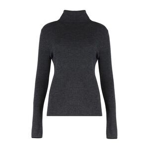 PAROSH Women's Ribbed Turtleneck Sweater Women GREY Sweaters & Knitwear